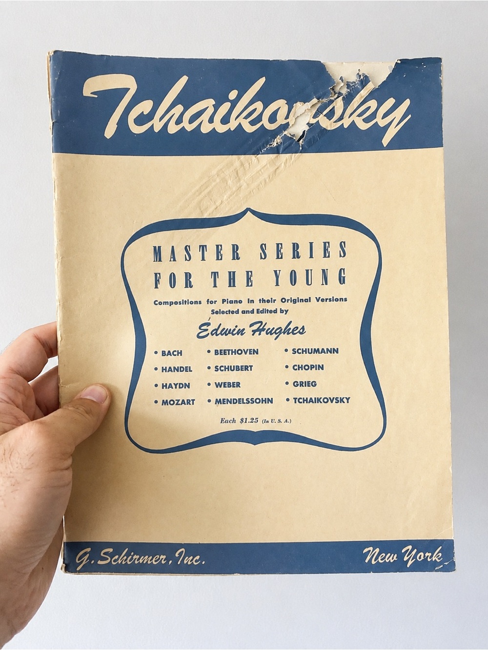 Tchaikovsky Master Series for the Young Edwin Hughes Sheet Music Book Originals